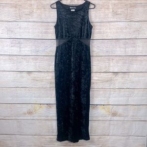 Mesh Velvet Long Maxi Tank Dress